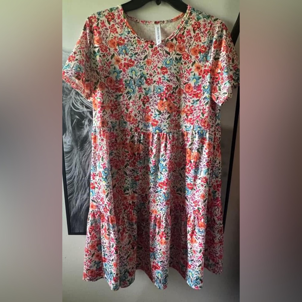 Floral Short Sleeve Dress
